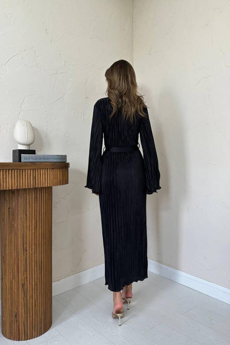 Striped Modest Elegant Formal Sheath Dress