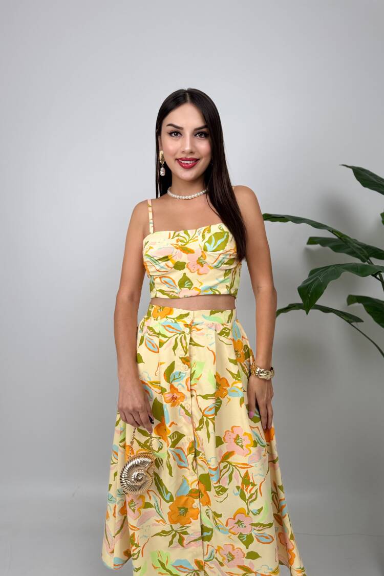 Floral Sleeveless Midi Tank Dress