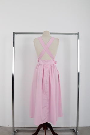 A-Line Midi Dress With Cap Sleeves