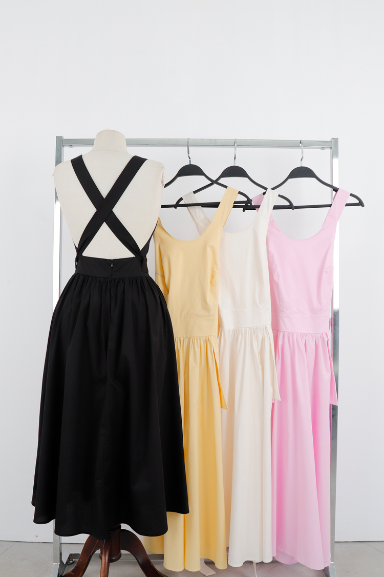 A-Line Midi Dress With Cap Sleeves