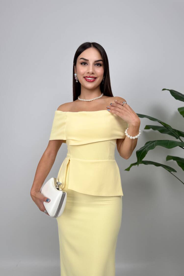 ElegantSheath Dress With Off Shoulder Neck
