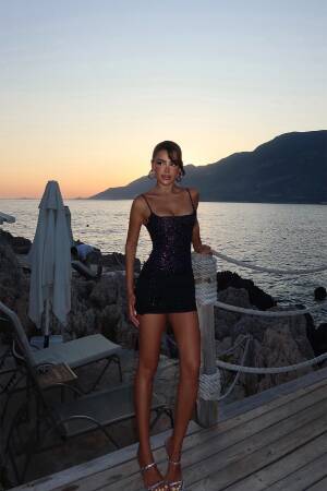 Black Sexy Elegant Glam Formal Slip Dress