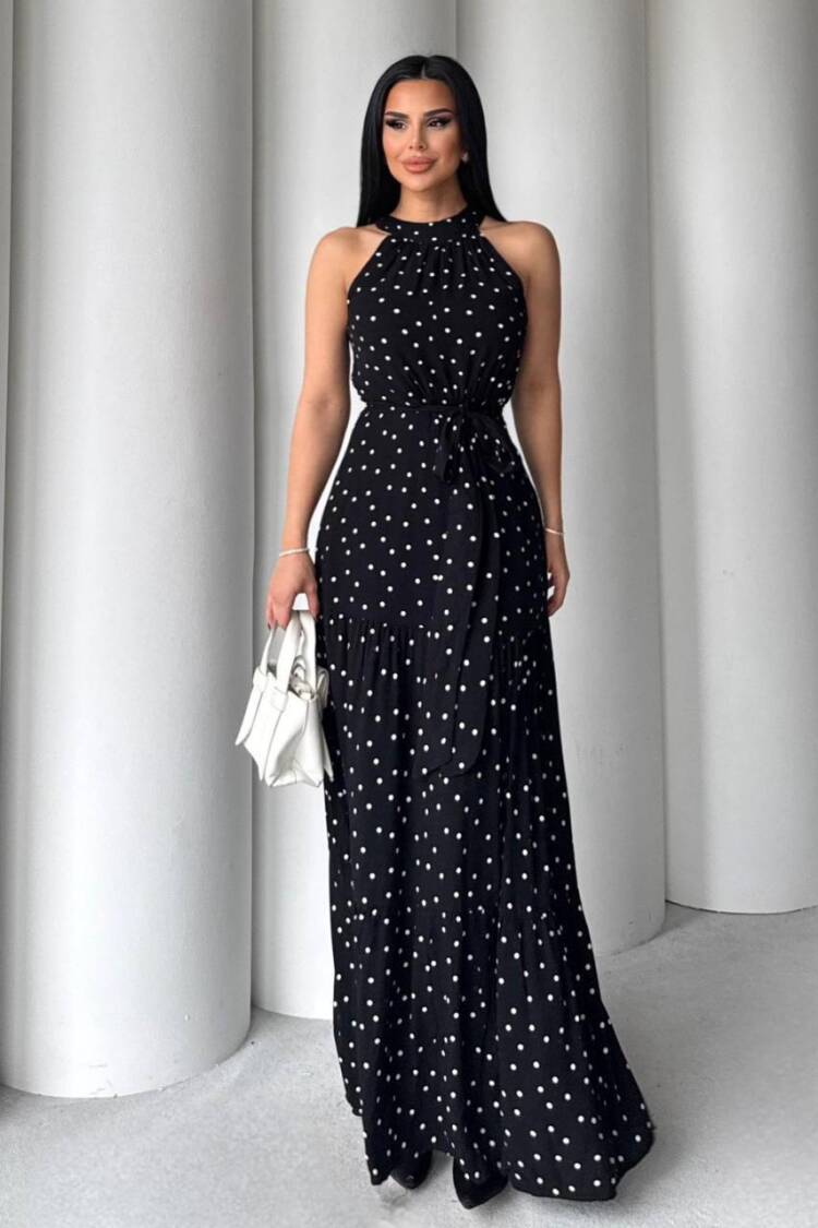 Black Sexy Elegant Fit And Flare Dress