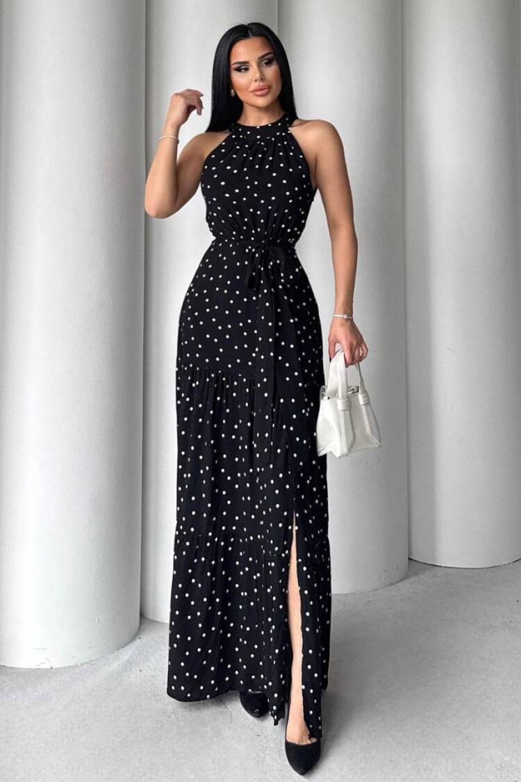 Black Sexy Elegant Fit And Flare Dress