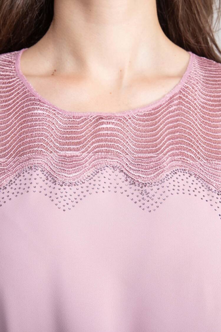 ElegantShift Dress With 3/4 Sleeves