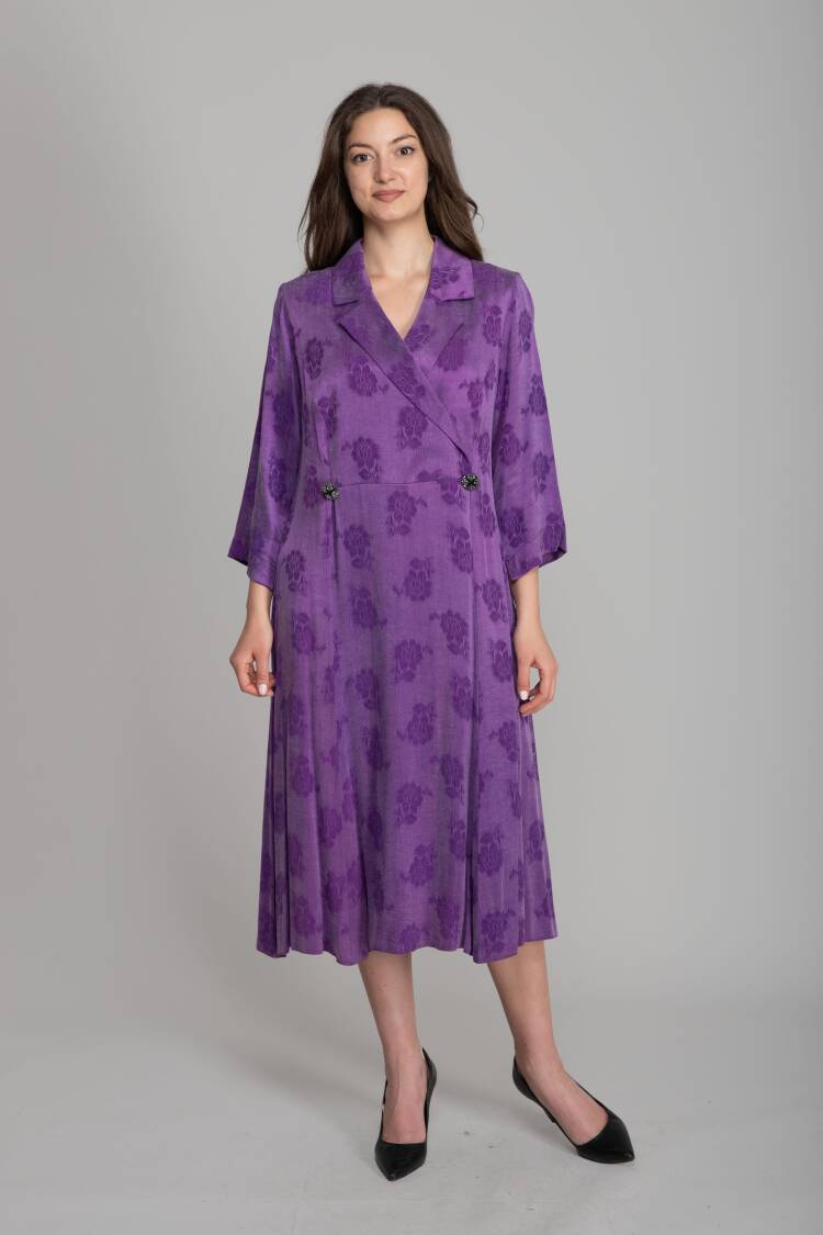 Elegant Formal Vintage Floral Dress