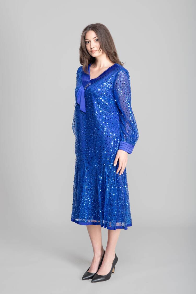Blue Elegant Formal Glam Dress