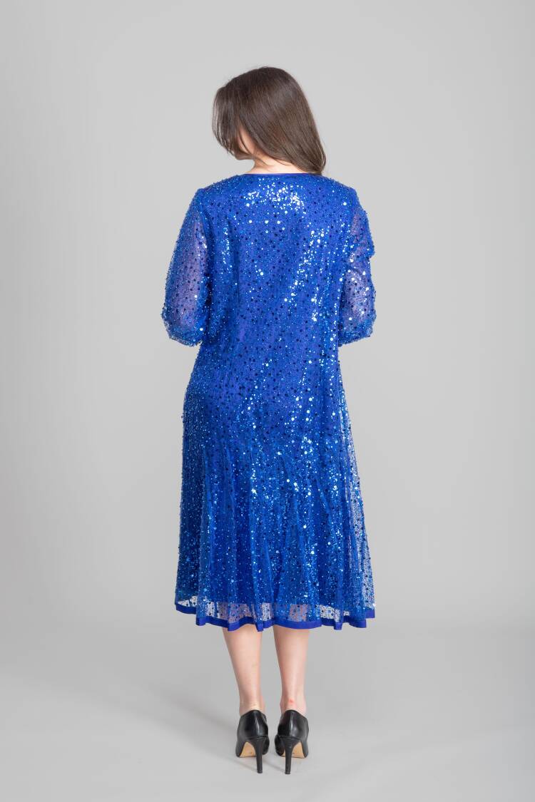 Blue Elegant Formal Glam Dress