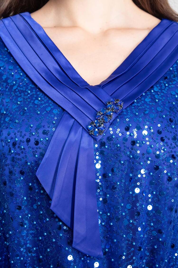 Blue Elegant Formal Glam Dress