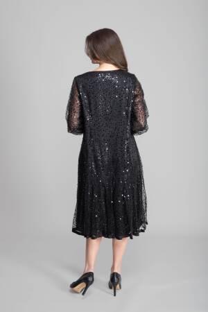 Elegant Sequined Fit And Flare Dress