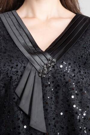 Elegant Sequined Fit And Flare Dress