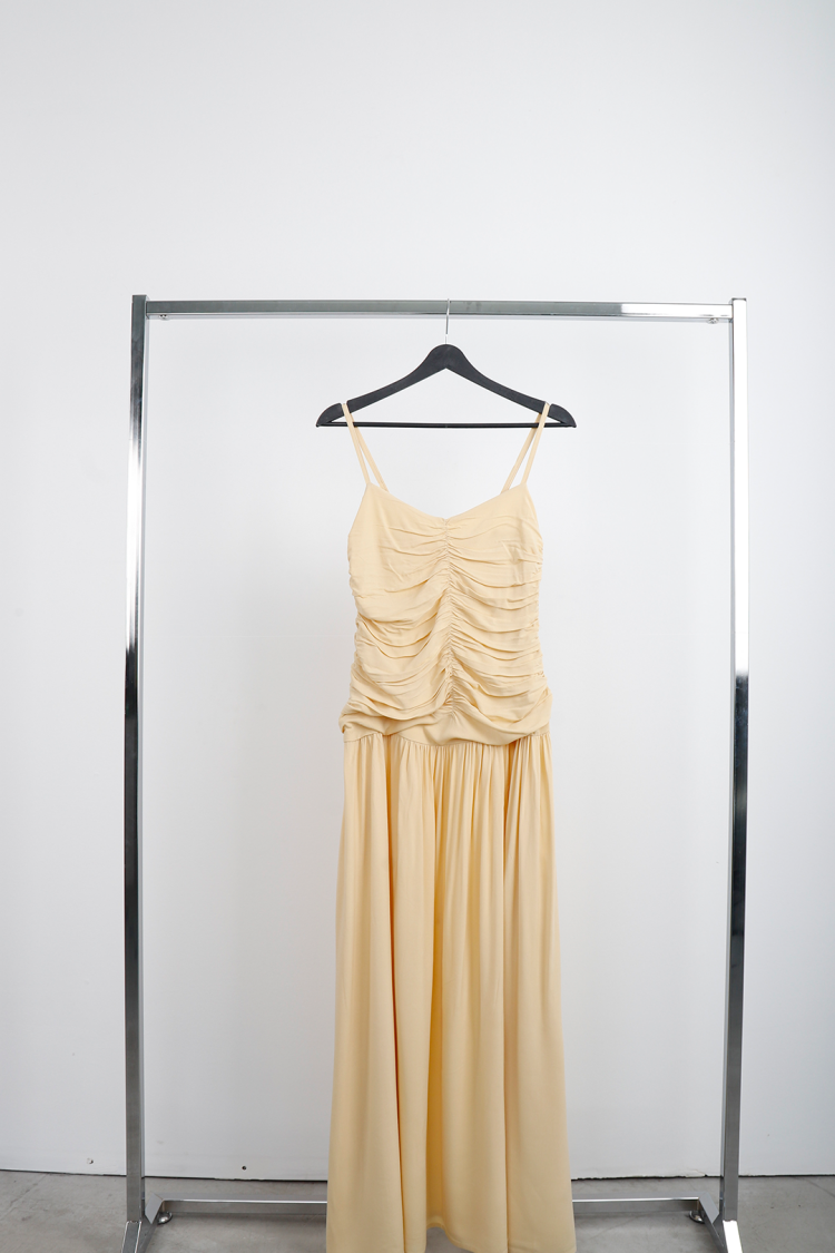 Navy Blue Elegant Maxi Cami Dress With V-Neck