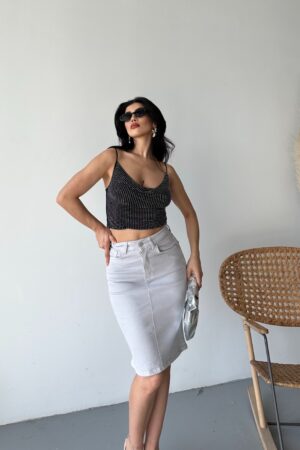 High Waist Pencil Skirt With Buttoned Closure - Brand: XLove - Women & Kids, Baby Clothes Wholesale - Globality Store