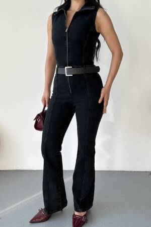 Black Tailored Slim Fit Sexy Jumpsuit