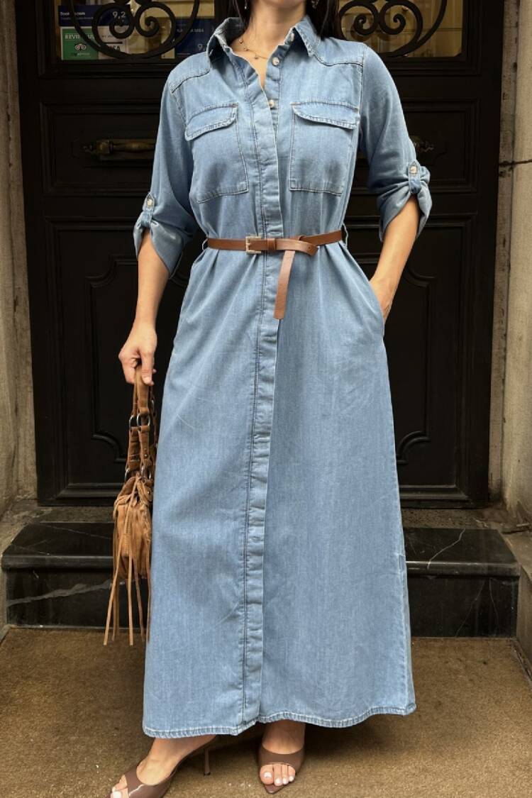 Casual Modest Elegant Formal Shirt Dress