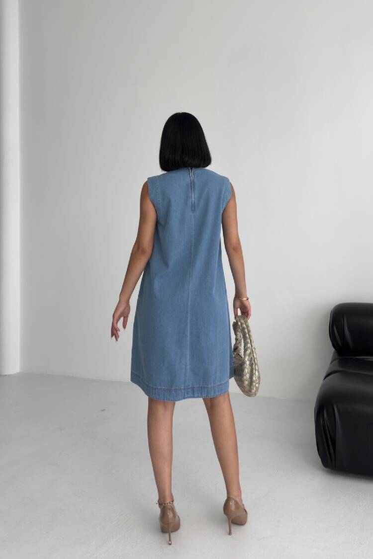 Shift Dress With Cap Sleeves