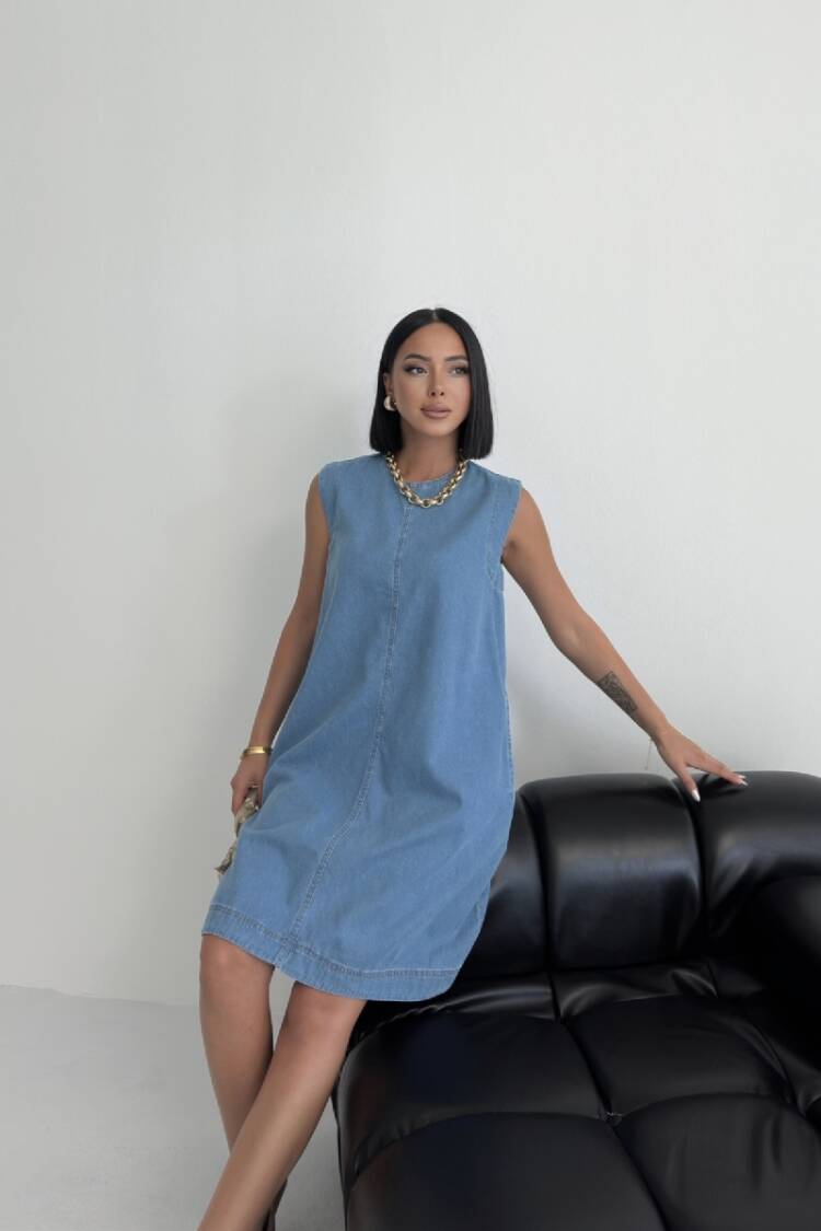Shift Dress With Cap Sleeves