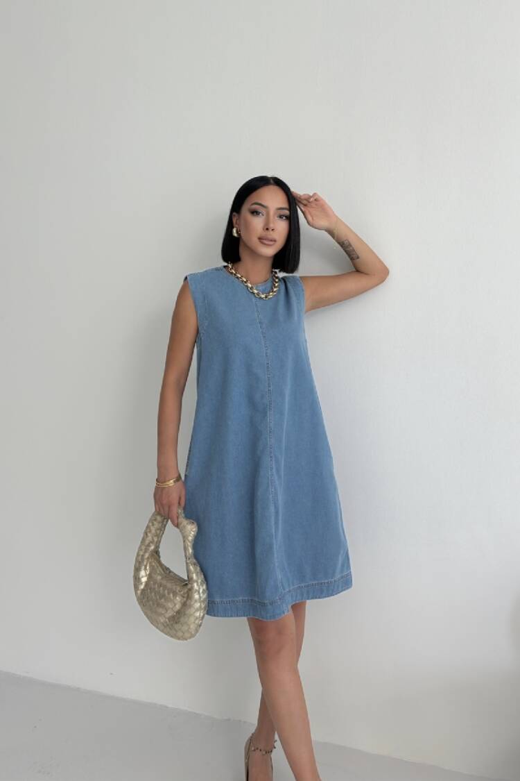 Shift Dress With Cap Sleeves