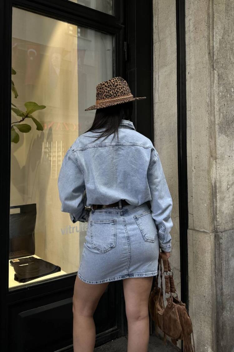 Casual Western Streetwear Shirt Dress Mini