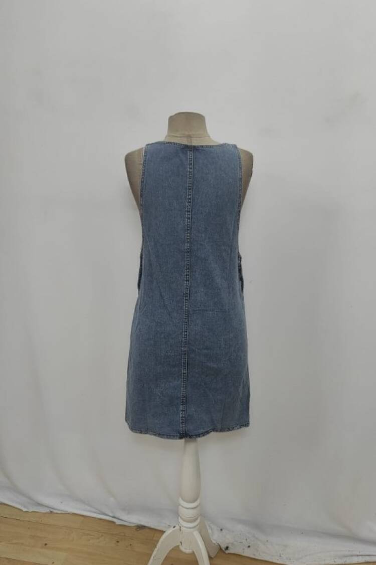 Blue Casual Jumper Dress With Short Sleeves