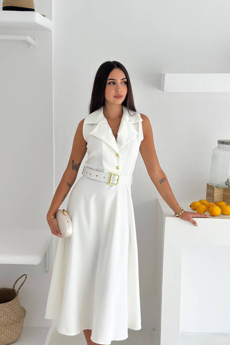 ElegantWrap Dress With Notched Neck