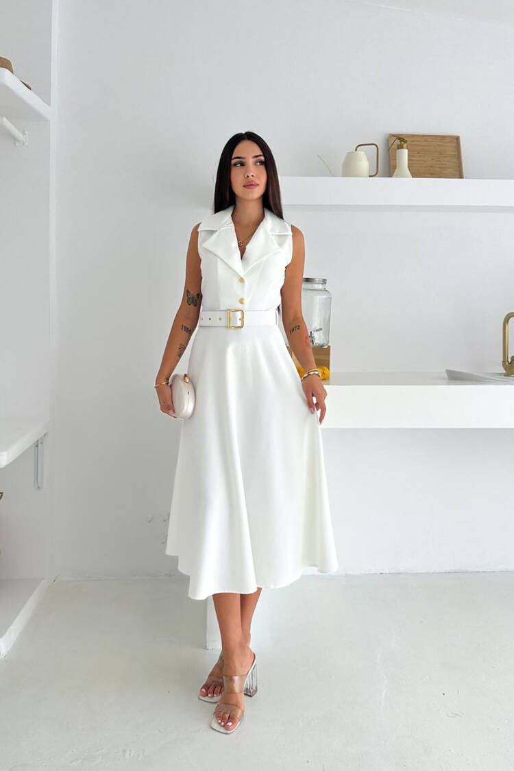ElegantWrap Dress With Notched Neck