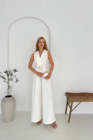 Elegant Tailored Sleeveless Jumpsuit
