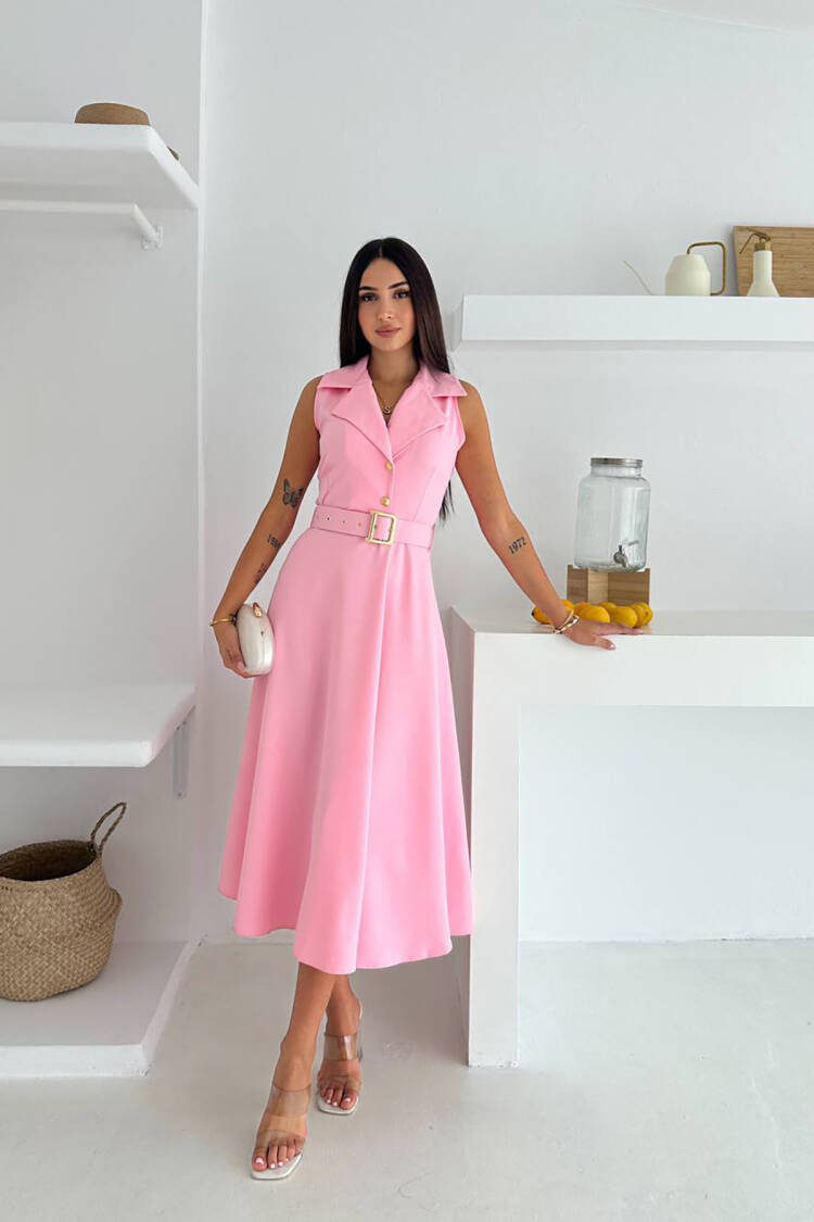 ElegantWrap Dress With Notched Neck