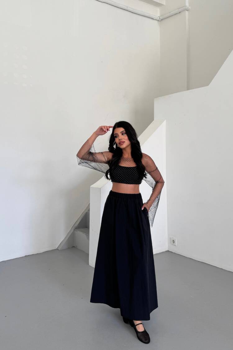 Elegant Flared Maxi Skirt