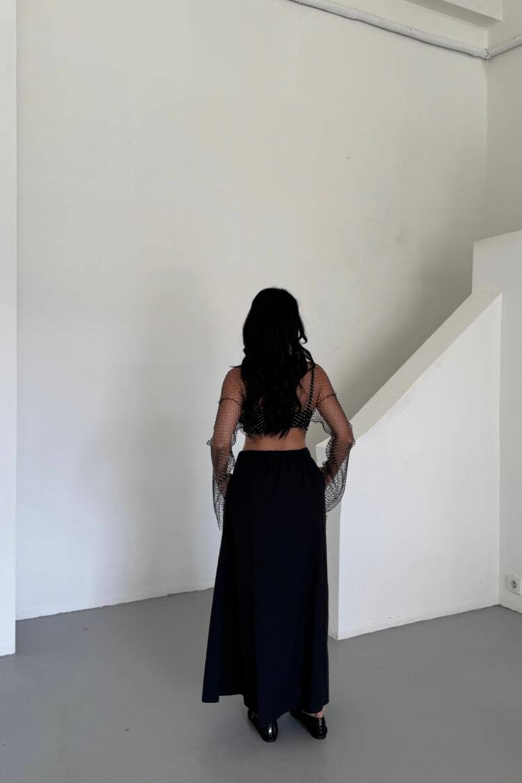 Elegant Flared Maxi Skirt