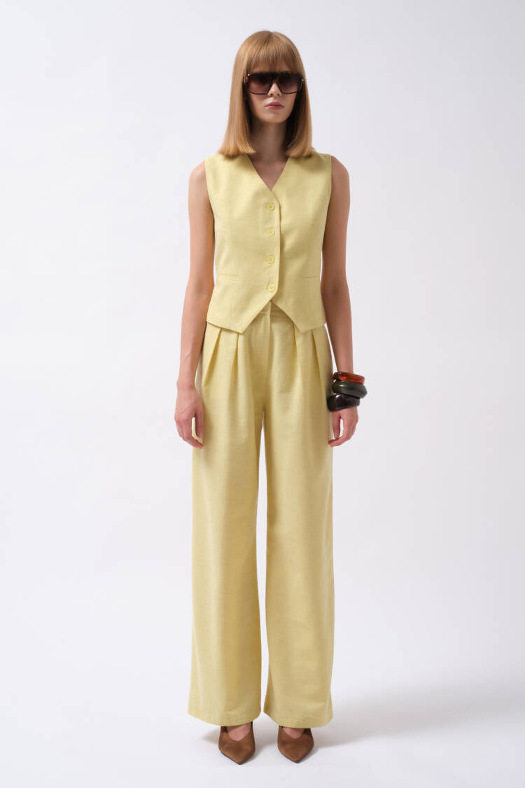 Slim Fit Formal Vest With Welt Pocket
