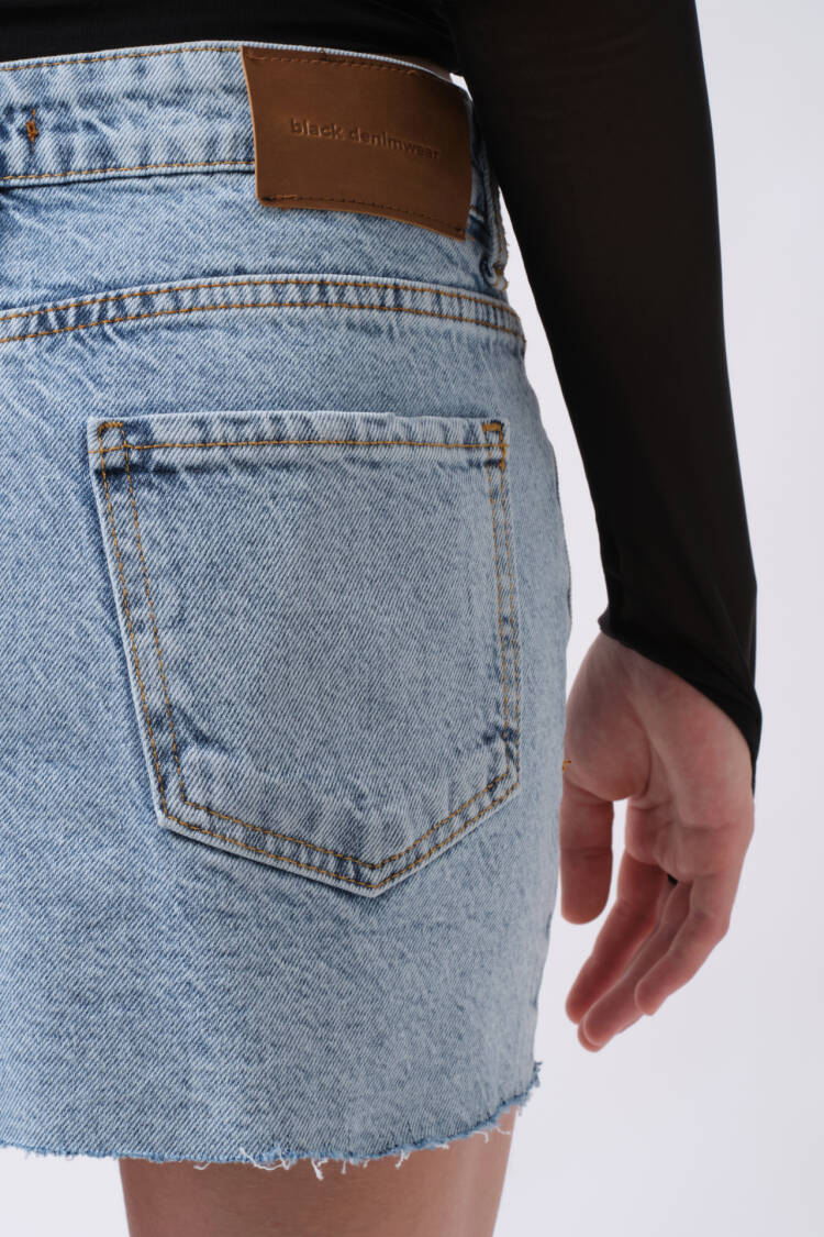 A-Line Mini Skirt With Slant Pockets