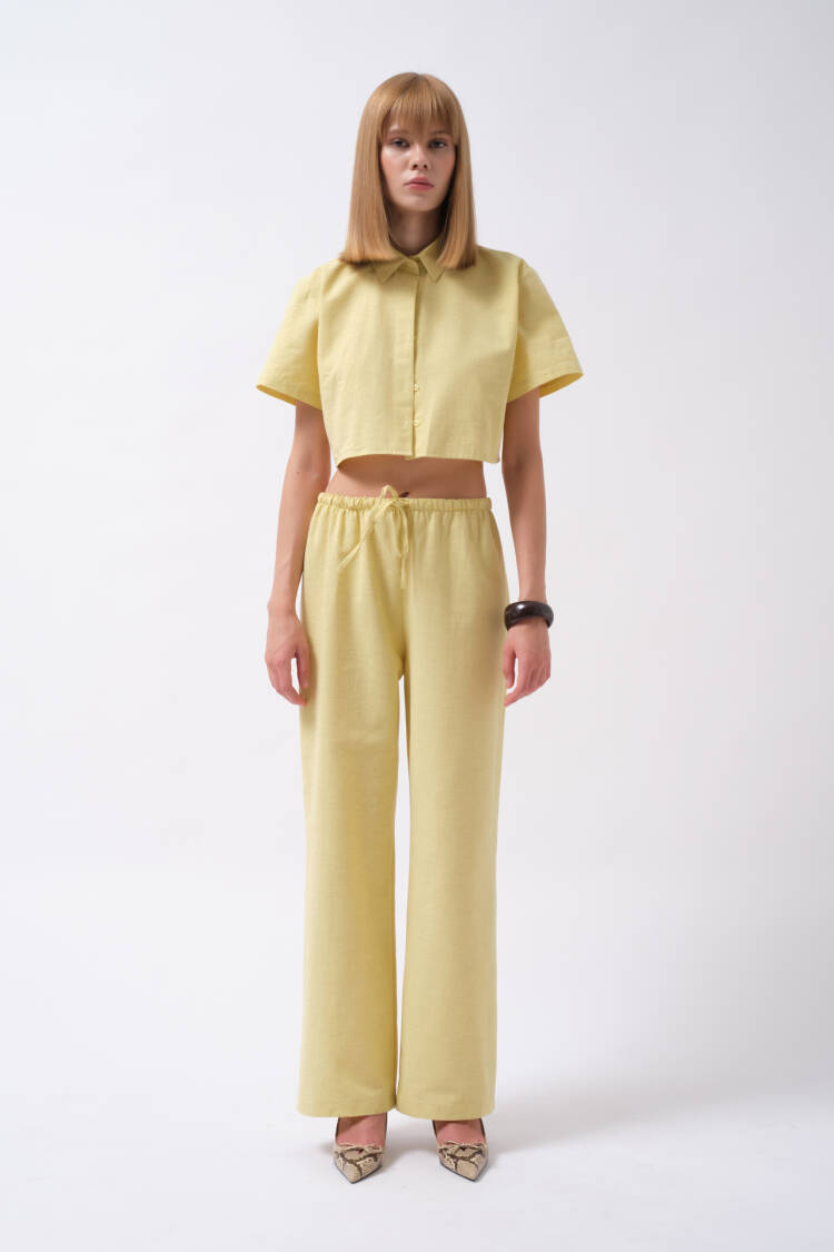 Palazzo Pants With Drawstring Closure