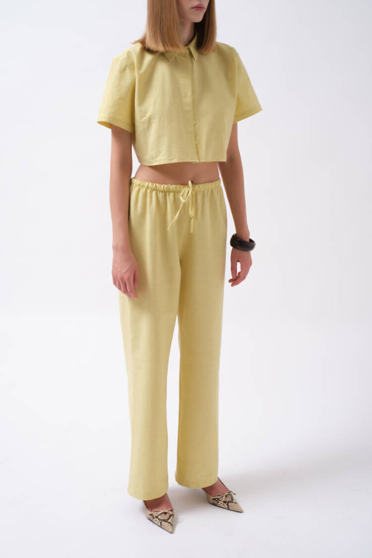 Palazzo Pants With Drawstring Closure