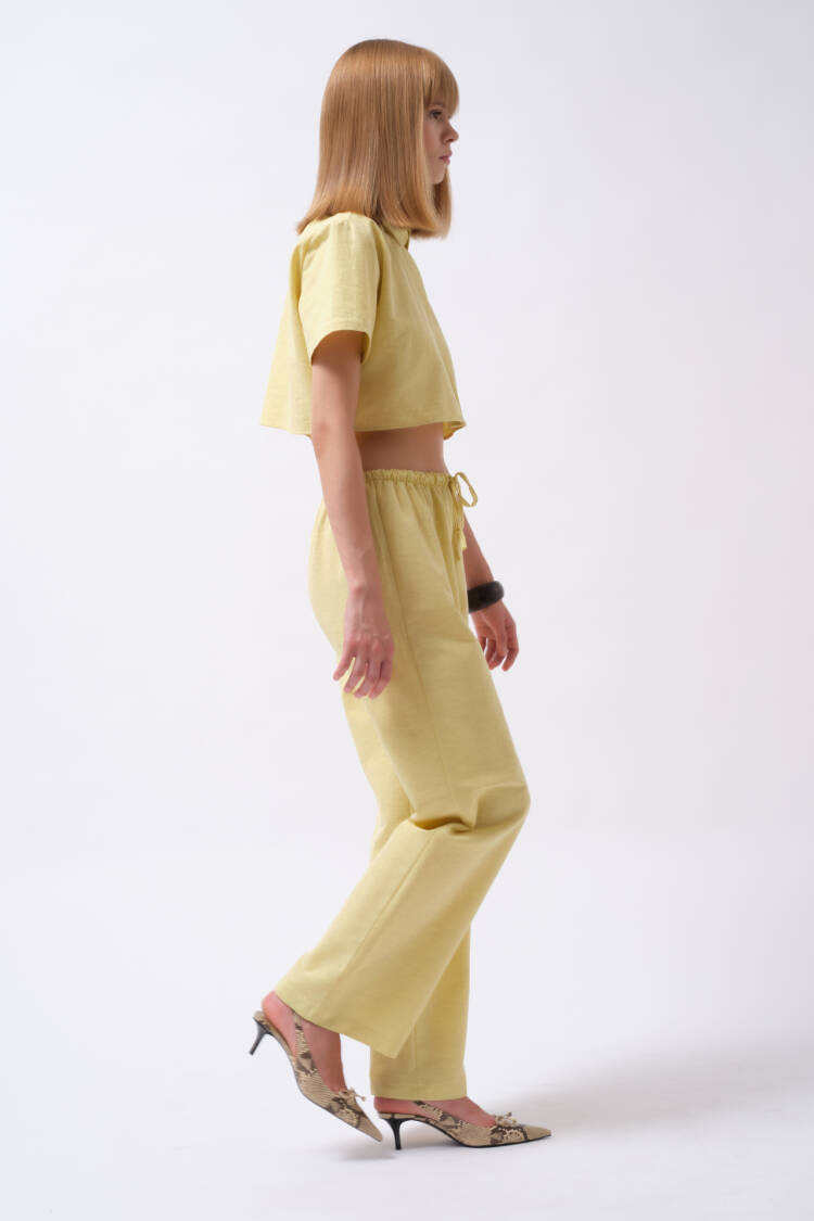 Palazzo Pants With Drawstring Closure