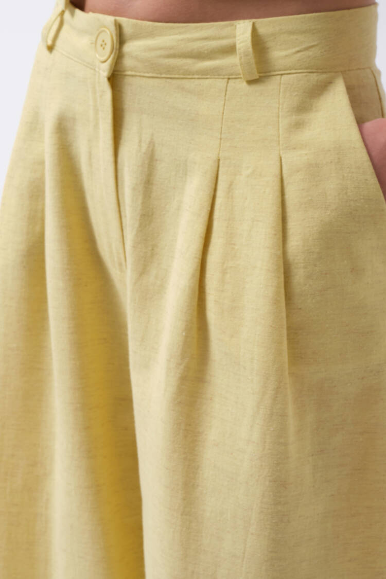 Palazzo Pants With Buttoned Flap PocketsElegant And Casual