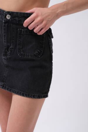 Pocket Detail Denim Mini Skirt