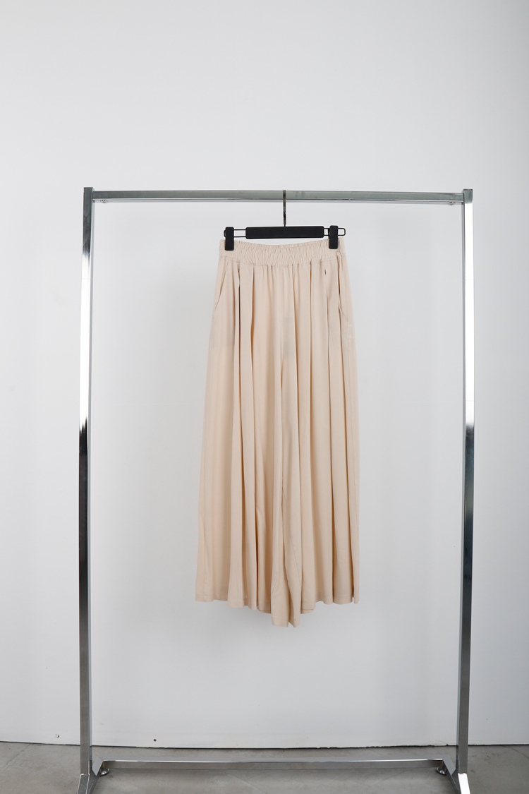 Beige Pants - Elegant Wide Leg Palazzo High Waist - Brand: Cream Rouge - Women & Kids, Baby Clothes Wholesale - Globality Store