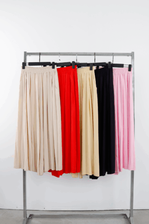 Beige Palazzo Pants Wide Leg High Waist Pull On - Brand: Cream Rouge - Women & Kids, Baby Clothes Wholesale - Globality Store