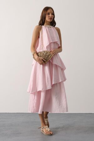 Fit And Flare Halter Neck Dress - Brand: Reyon - Women & Kids, Baby Clothes Wholesale - Globality Store