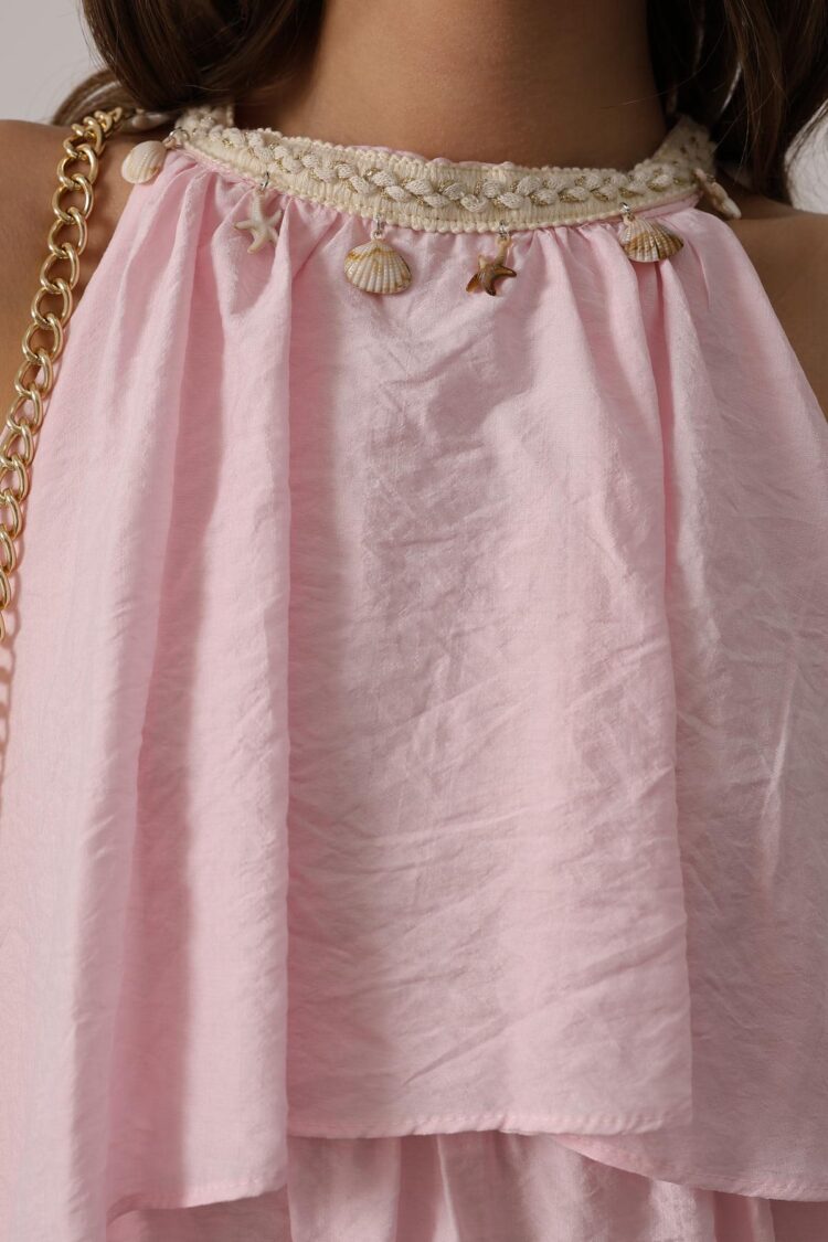 Fit And Flare Halter Neck Dress