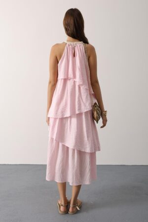 Fit And Flare Halter Neck Dress - Brand: Reyon - Women & Kids, Baby Clothes Wholesale - Globality Store
