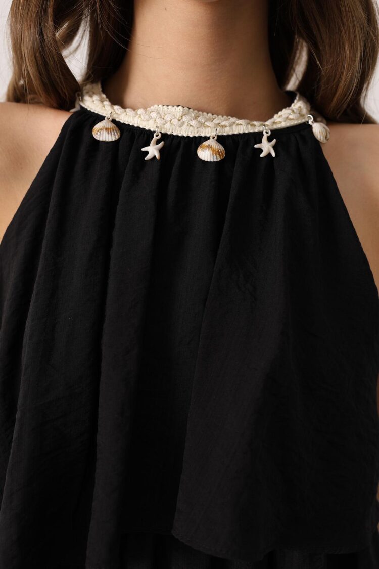 Boho Maxi Halter Neck Smock Dress