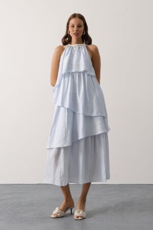 ElegantFit And Flare Dress With Halter Neck - Brand: Reyon - Women & Kids, Baby Clothes Wholesale - Globality Store