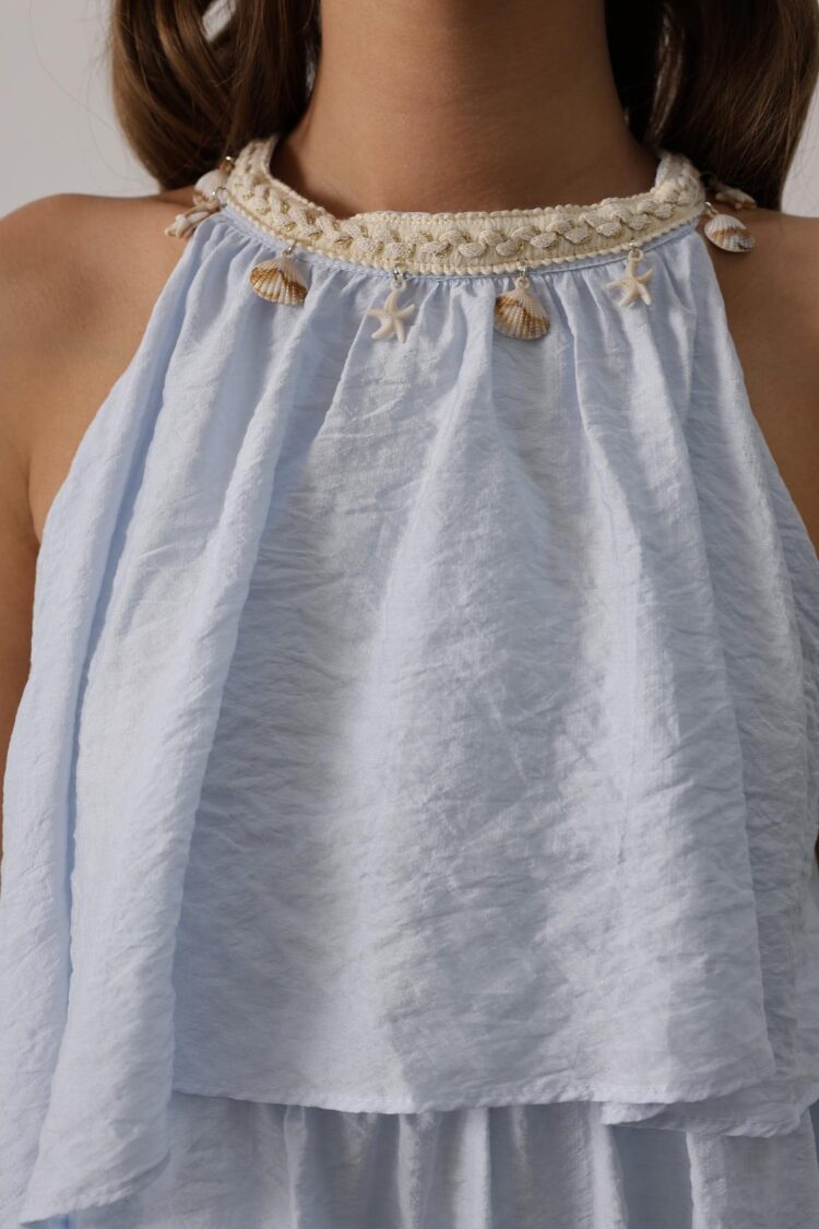 ElegantFit And Flare Dress With Halter Neck