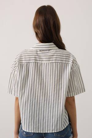 White Striped Casual Formal Shirt