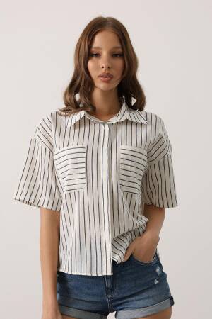 White Striped Casual Formal Shirt