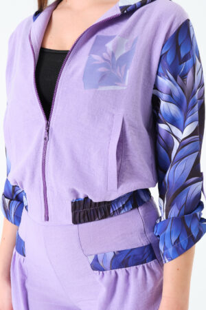 Purple Casual Elegant Suit With Floral Pattern - Brand: Sortie Collection - Women & Kids, Baby Clothes Wholesale - Globality Store