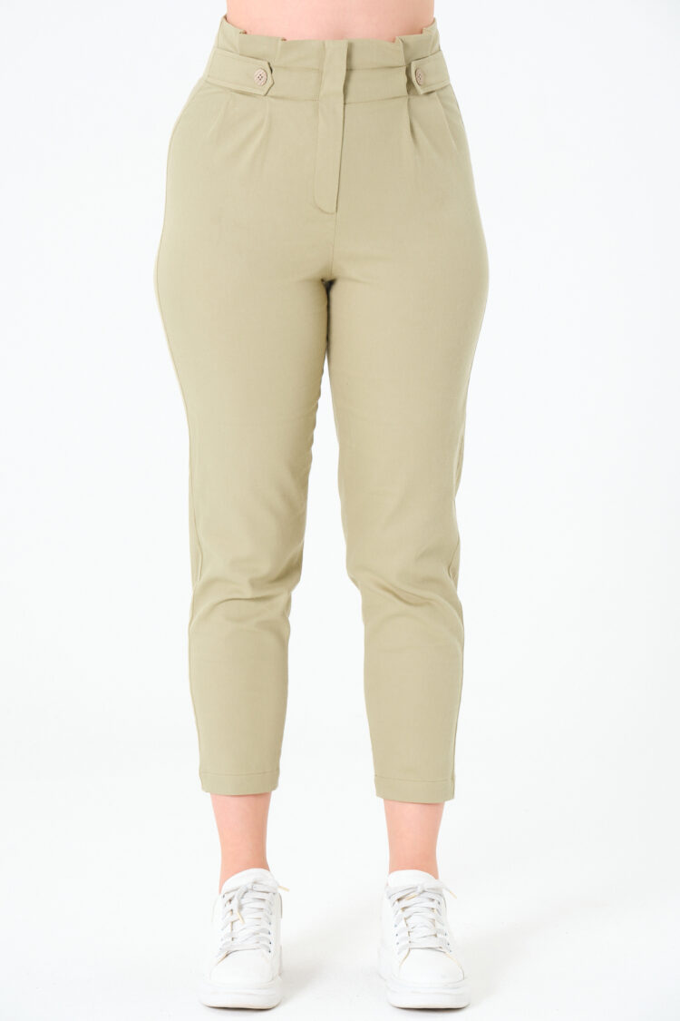 Tapered Cropped Pants With High Waist - Brand: Sortie Collection - Women & Kids, Baby Clothes Wholesale - Globality Store
