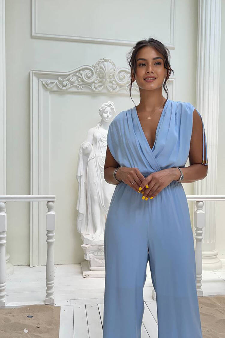 Elegant Tailored Sleeveless Jumpsuit - Brand: Mode Roy - Women & Kids, Baby Clothes Wholesale - Globality Store